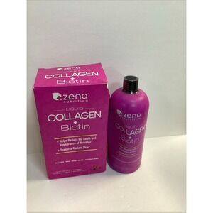 Zena Liquid Collagen + Biotin, 30 Fluid Ounces Dented Exp 06/2027